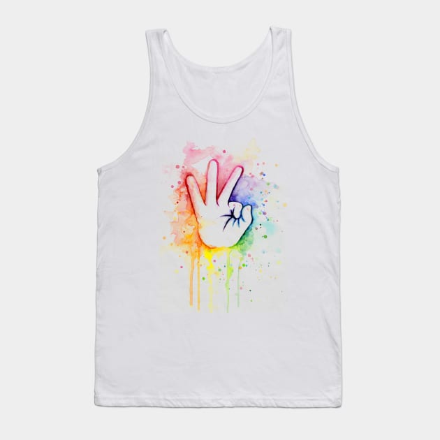 Tight Rainbow Tank Top by Olechka